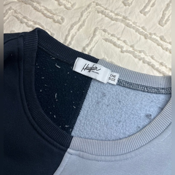 MAYFAIR Comfy Set, Say Less Mean More Cozy Oversize Sweatsuit, Blue - Picture 7 of 15